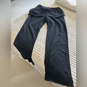 Linen pants with overlay, size large